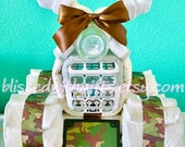 Quad Diaper Cake, Wheeler Hunting, Camo Baby Shower, Camouflage