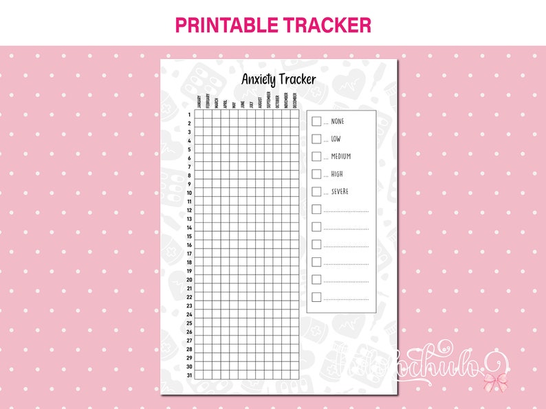 Anxiety Tracker Printable Tracker Etsy Anxiety Tracker Printable Tracker Etsy