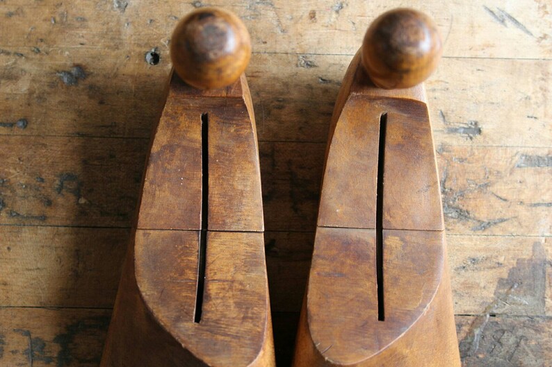 Wood Shoe Form Rustic Farmhouse Pair Antique Shoe Trees