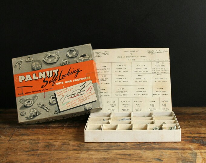 Vintage Palnut Self Locking Nuts and Fasteners Sample Kit 250 for Stove