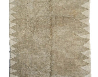 MOROCCAN BENI RUG Beni Ourain 4 x 6, 5 x 7, 6 x 9, 8 x 10, 9 x 12, 12 x 15 Custom Contemporary Modern White 1" Shag Pile Carpet