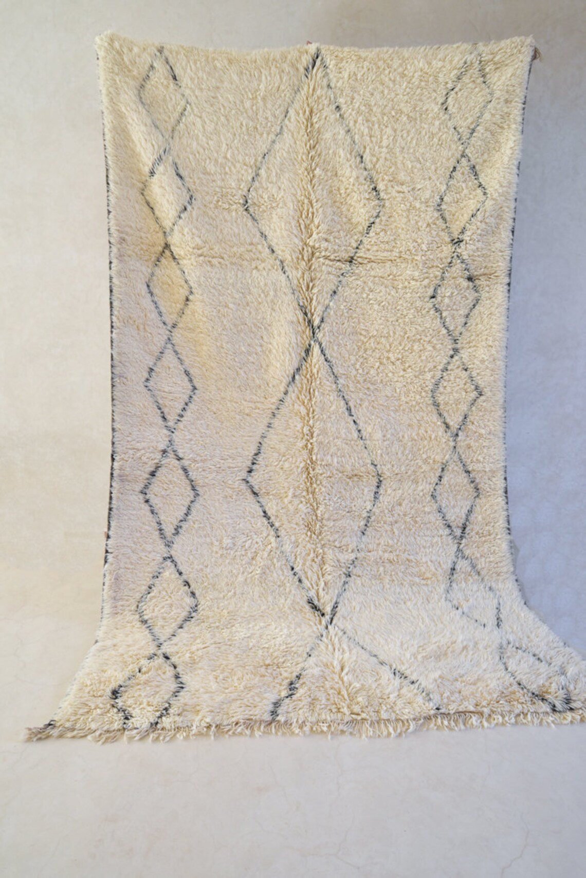 BENI OURAIN. Vintage Moroccan Rug. Wool Beni Ourain Carpet. Etsy