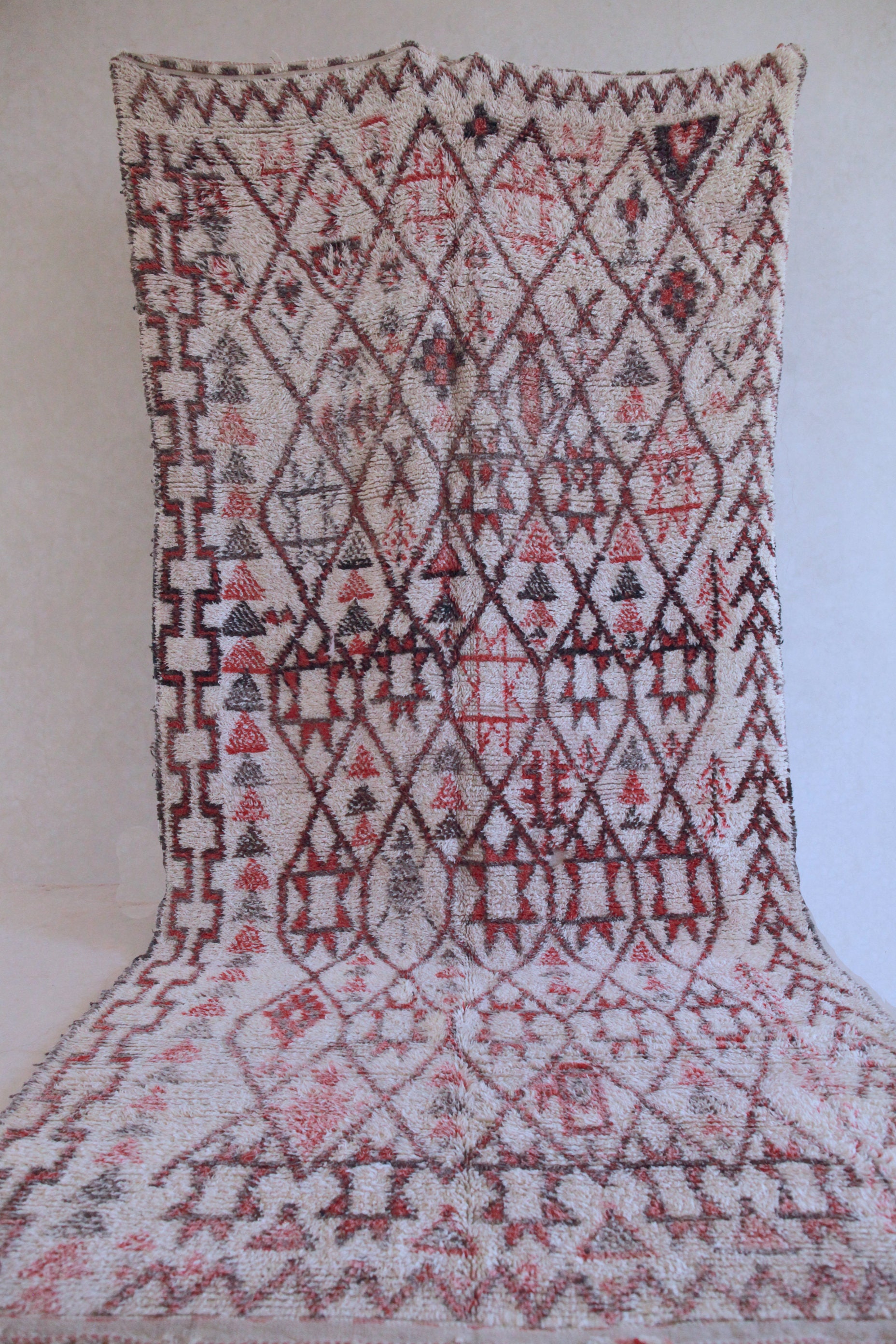 BENI OURAIN. Vintage Moroccan Rug. Wool Beni Ourain Carpet. Etsy