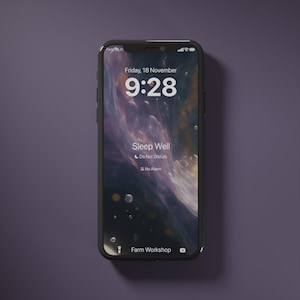 Purple and yellow liquid in the air, floating in the cosmos nebula, Phone Wallpaper, iPhone Wallpaper, Android, For All Phone