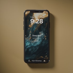 Water with bubbles, cinematic, gold ethereal light, Phone Wallpaper, iPhone Wallpaper, IPhone 15 Pro Max, For All Phone
