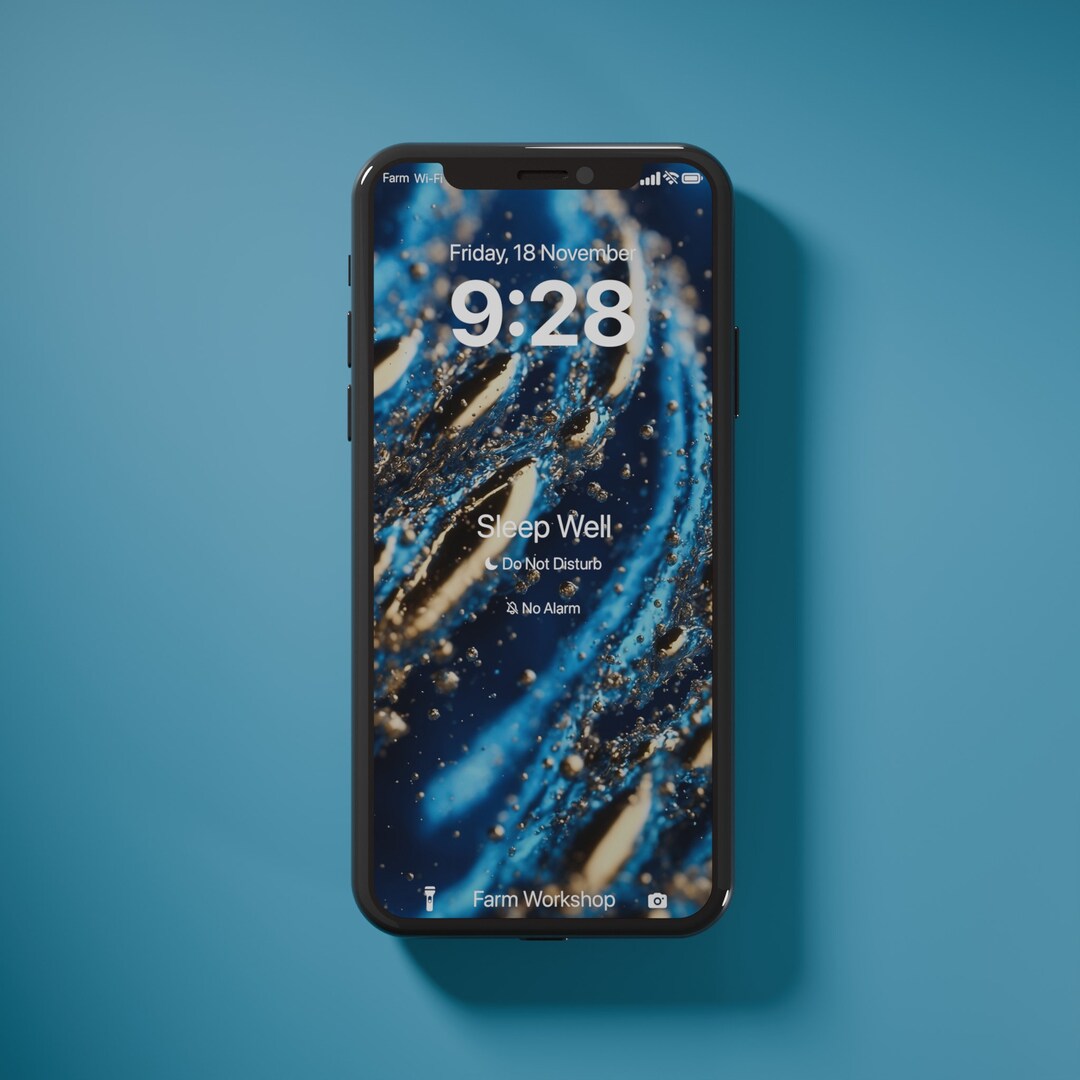 Blue and Gold Swirl ,iphone 15 Pro Max,iphone 14,wallpaper,iphone