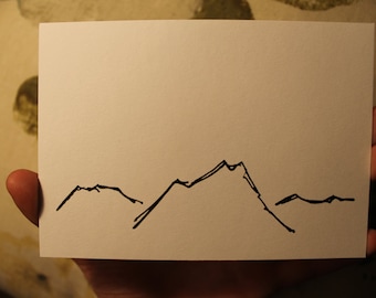 Mountains and Valleys postcard prints (set of four)