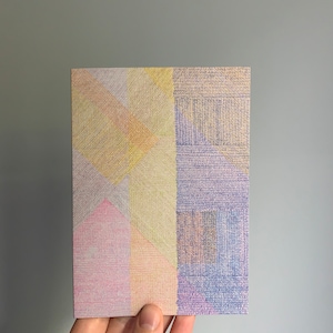 layered meditation greeting cards (set of three with envelopes, blank interior)