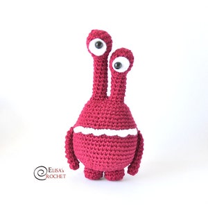 CROCHET PATTERN - Little MONSTER Amigurumi doll / Stuffed Doll / Easy Instructions / Halloween / Alien / Handmade Plushie - pdf only