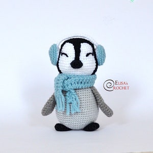 CROCHET PATTERN - FROSTY the Baby Penguin Amigurumi doll / Stuffed Doll / Easy Instructions / Handmade Plushie / Christmas - pdf only