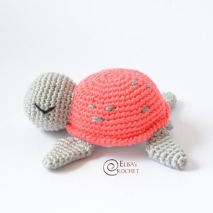 CROCHET PATTERN - Baby Sea TURTLE Amigurumi doll / Ocean Creatures / Stuffed Doll / Easy Instructions / Handmade Plushie - pdf only