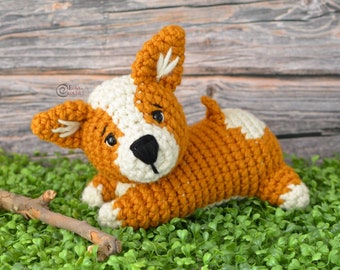 CROCHET PATTERN -  Milo the Baby CORGI / Holiday / Christmas / Dog / Puppy / Easy Instructions / Handmade - pdf only