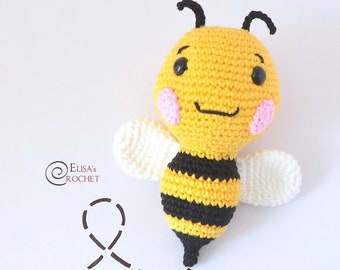CROCHET PATTERN -MYA the Bee Amigurumi doll / Stuffed Doll / Easy Instructions / Handmade Plushie - pdf only