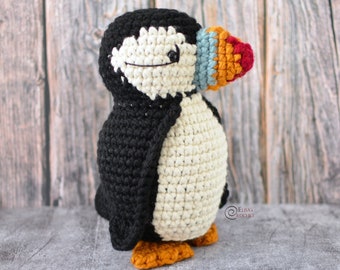 CROCHET PATTERN -  Mick the PUFFIN/ Holiday / Christmas / Animal / Nordic / Bird / Easy Instructions / Handmade - pdf only