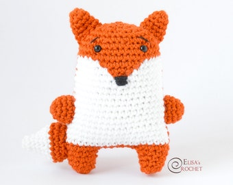 CROCHET PATTERN - Sunny the FOX Amigurumi doll / Stuffed Doll / Easy Instructions / Handmade Plushie - pdf only