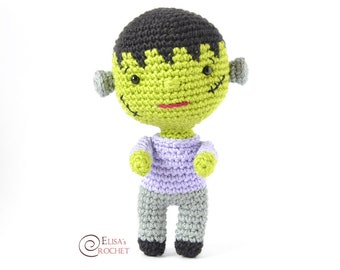 CROCHET PATTERN - FRANKENSTEIN Amigurumi doll / Halloween / Stuffed Doll / Easy Instructions / Handmade Plushie - pdf only