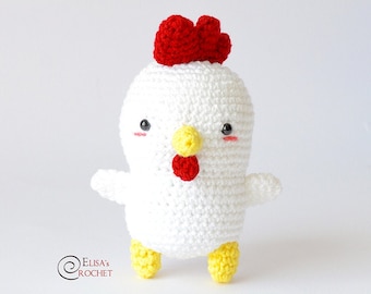 CROCHET PATTERN - Baby CHICKEN Amigurumi doll / Stuffed Doll / Easy Instructions / Bird / Handmade Plushie - pdf only