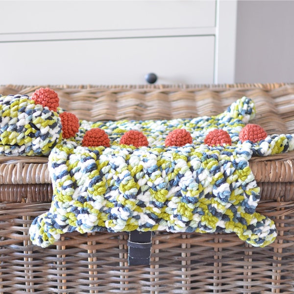 Manta de segurança DINO | Padrão de crochê Amigurumi em PDF | Somente em inglês