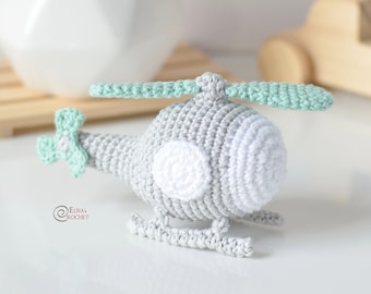 CROCHET PATTERN - HELICOPTER/ Amigurumi / Stuffed Doll / Easy Instructions / Handmade/ Vehicle - pdf only