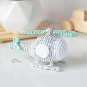 CROCHET PATTERN HELICOPTER/ Amigurumi / Stuffed Doll / Easy Instructions / Handmade/ Vehicle pdf only image 1