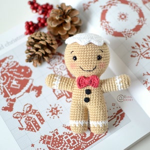 CROCHET PATTERN GINGERBREAD Man / Amigurumi / Stuffed Doll / Easy Instructions / Handmade / Christmas pdf only image 3