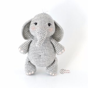 CROCHET PATTERN - George the Elephant Amigurumi / Stuffed Doll / Easy Instructions / Holiday / Handmade / Christmas / Animal - pdf only