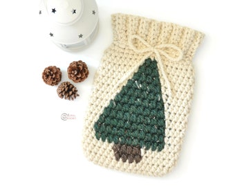 CROCHET PATTERN -  Hot Water BOTTLE Cover / Holiday / Christmas / Decoration / Home / Easy Instructions / Handmade - pdf only