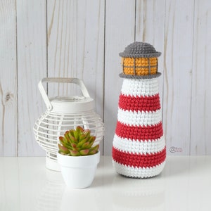 CROCHET PATTERN - LIGHTHOUSE/ Amigurumi / Stuffed Doll / Easy Instructions / Handmade/ Nautical - pdf only