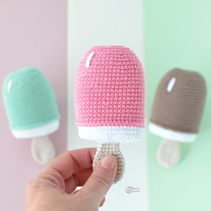 CROCHET PATTERN - Ice Cream / Amigurumi / Stuffed Doll / Easy Instructions / Handmade/ Food / Summer - pdf only