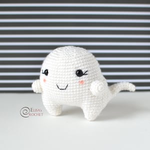 CROCHET PATTERN - MOONY the Ghost Amigurumi / Stuffed Doll / Easy Instructions / Halloween / Handmade Plushie - pdf only