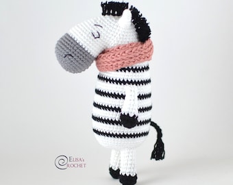 CROCHET PATTERN - ZELDA the Zebra Amigurumi / Stuffed Doll / Easy Instructions / Animal / Handmade / Bunny - pdf only