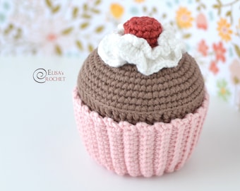 CROCHET PATTERN - Birthday CUPCAKE Amigurumi / Stuffed Doll / Easy Instructions / Dessert / Sweet / Handmade - pdf only