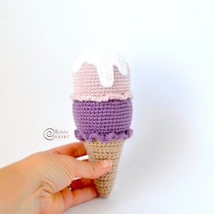 CROCHET PATTERN - Ice Cream Cone Amigurumi / Summer / Stuffed Doll / Easy Instructions / Handmade Plushie - pdf only