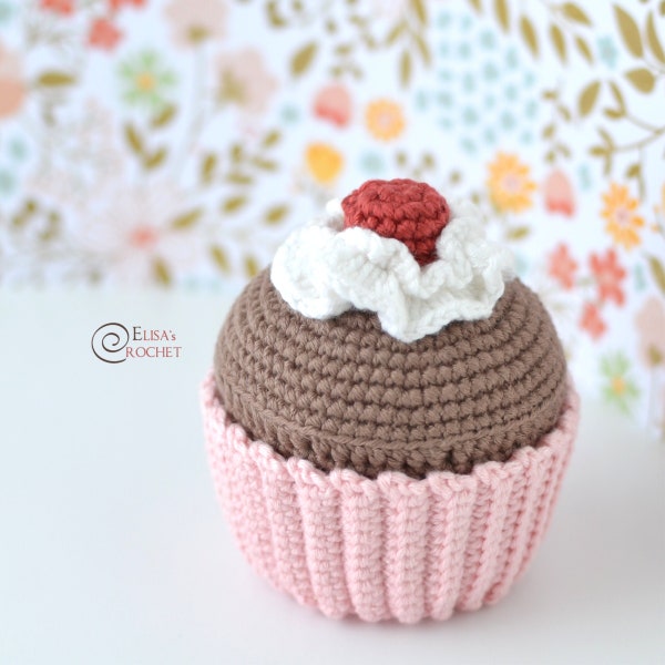 CROCHET PATTERN - Birthday CUPCAKE Amigurumi / Stuffed Doll / Easy Instructions / Dessert / Sweet / Handmade - pdf only