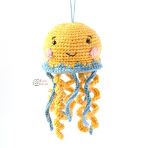 CROCHET PATTERN - BONNIE the Jellyfish Amigurumi / Stuffed Doll / Easy Instructions / Baby / Animal / Nursery / Sea Creatures - pdf only