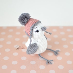 CROCHET PATTERN - SNOWBIRD Amigurumi / Stuffed Doll / Easy Instructions / Holiday / Handmade / Christmas / Bird - pdf only