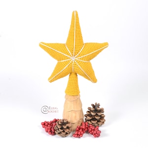 CROCHET PATTERN - STAR Tree Topper Amigurumi / Stuffed Doll / Easy Instructions / Holiday / Handmade / Christmas / Ornament - pdf only