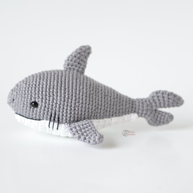 CROCHET PATTERN Finley the SHARK Amigurumi / Stuffed Doll / Easy Instructions / Holiday / Handmade / Christmas pdf only image 6