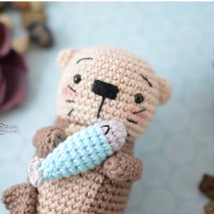 CROCHET PATTERN GILBERT the Otter / Amigurumi / Stuffed Doll / Easy Instructions / Animals / Sea / River / Handmade pdf only image 4