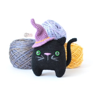 CROCHET PATTERN - BLAKE the Cat Amigurumi / Stuffed Doll / Easy Instructions / Halloween / Handmade Plushie - pdf only