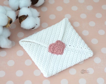 CROCHET PATTERN - VALENTINE Letter Envelope / Amigurumi / Easy Instructions / Handmade / Valentine's Day / Love - pdf only