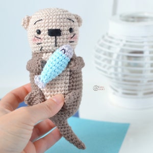 CROCHET PATTERN GILBERT the Otter / Amigurumi / Stuffed Doll / Easy Instructions / Animals / Sea / River / Handmade pdf only image 3