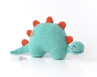 CROCHET PATTERN - KEVIN the Dino Amigurumi / Stuffed Doll / Easy Instructions / Dinosaur / Handmade - pdf only