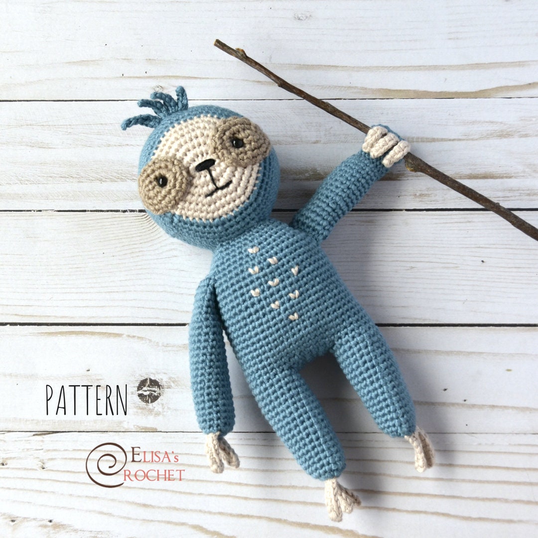 CROCHET PATTERN - SLOTH Amigurumi Doll / Stuffed Doll / Easy ...
