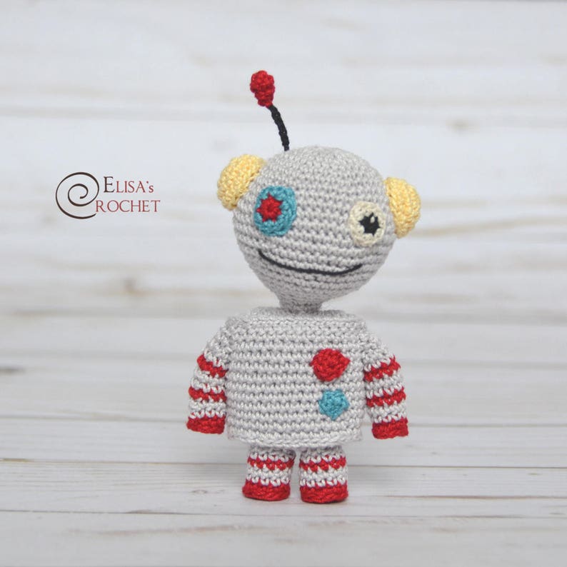 CROCHET PATTERN Outer Space Amigurumi Collection / Astronaut-Robot-Alien-Ufo-Rocket / Handmade pdf only image 5