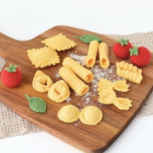 PASTA Lovers-kollektion | PDF Amigurumi-virkmönster | Endast engelska