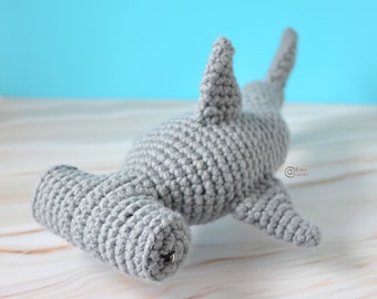 CROCHET PATTERN -  Holly the Hammerhead SHARK / Animal / Ocean / Sea / Easy Instructions / Handmade - pdf only