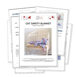 CROCHET PATTERN CAT Safety Blanket / Amigurumi / Stuffed Toy / Lovey / Easy Instructions / Handmade pdf only 画像 2