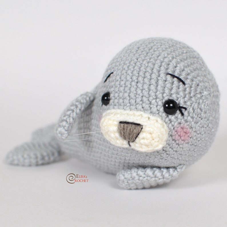 CROCHET PATTERN BENNY the Seal Amigurumi / Stuffed Doll / Easy Instructions / Ocean / Polar / Snow / Handmade / Bird pdf only image 5