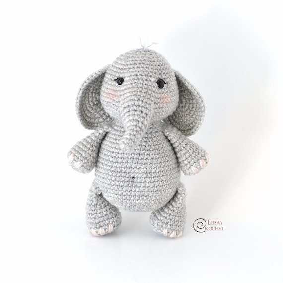 stuffed crochet elephant
